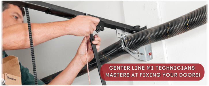 Broken Garage Door Spring Center Line MI